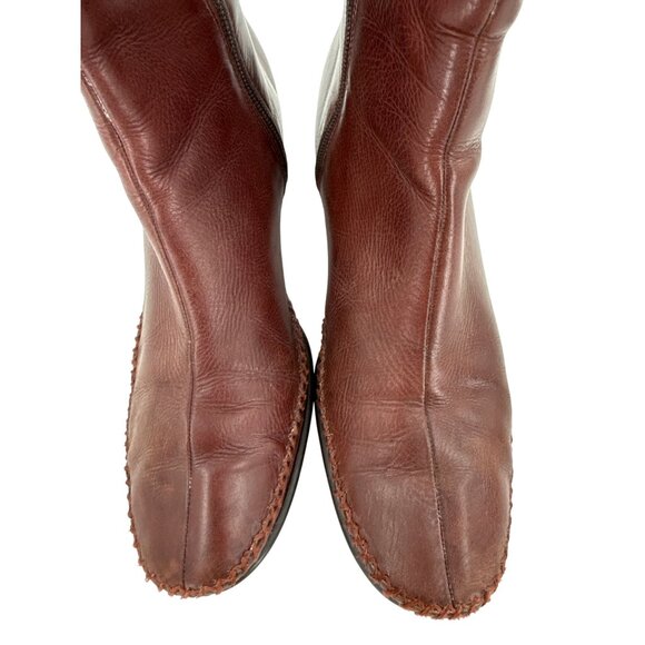 Pikolinos Brown Leather Mid-Calf Boots With Side Zip & Braided detail 10.5 (41) - Picture 3 of 12